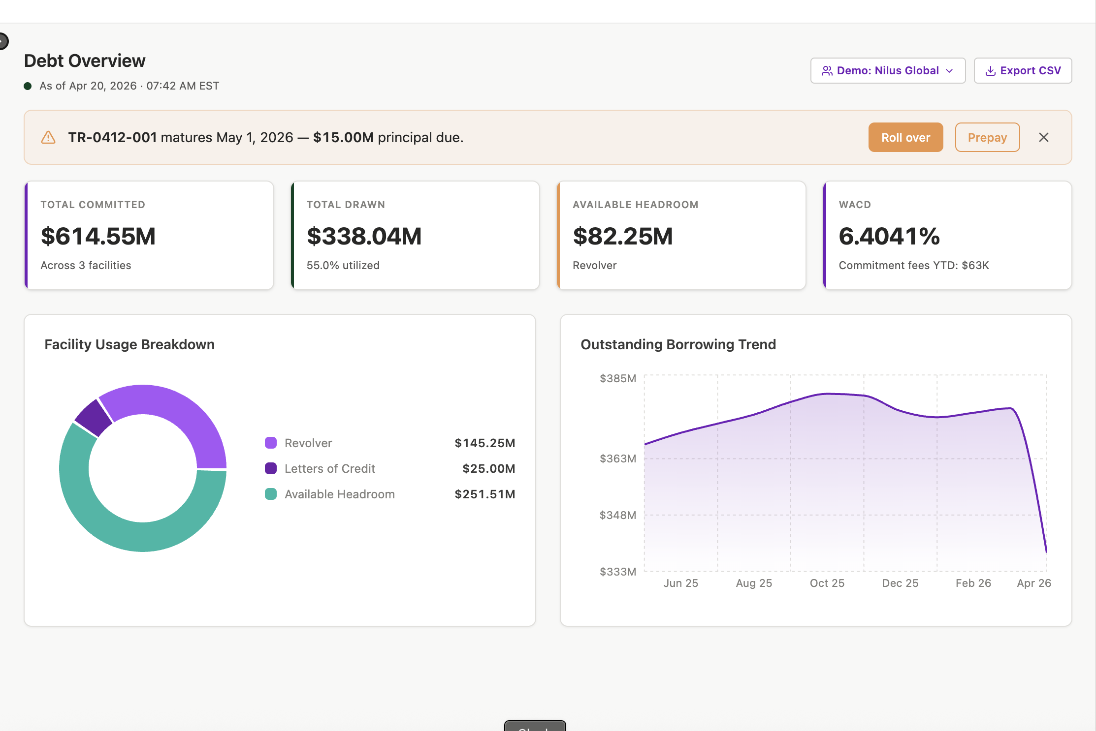 Debt module